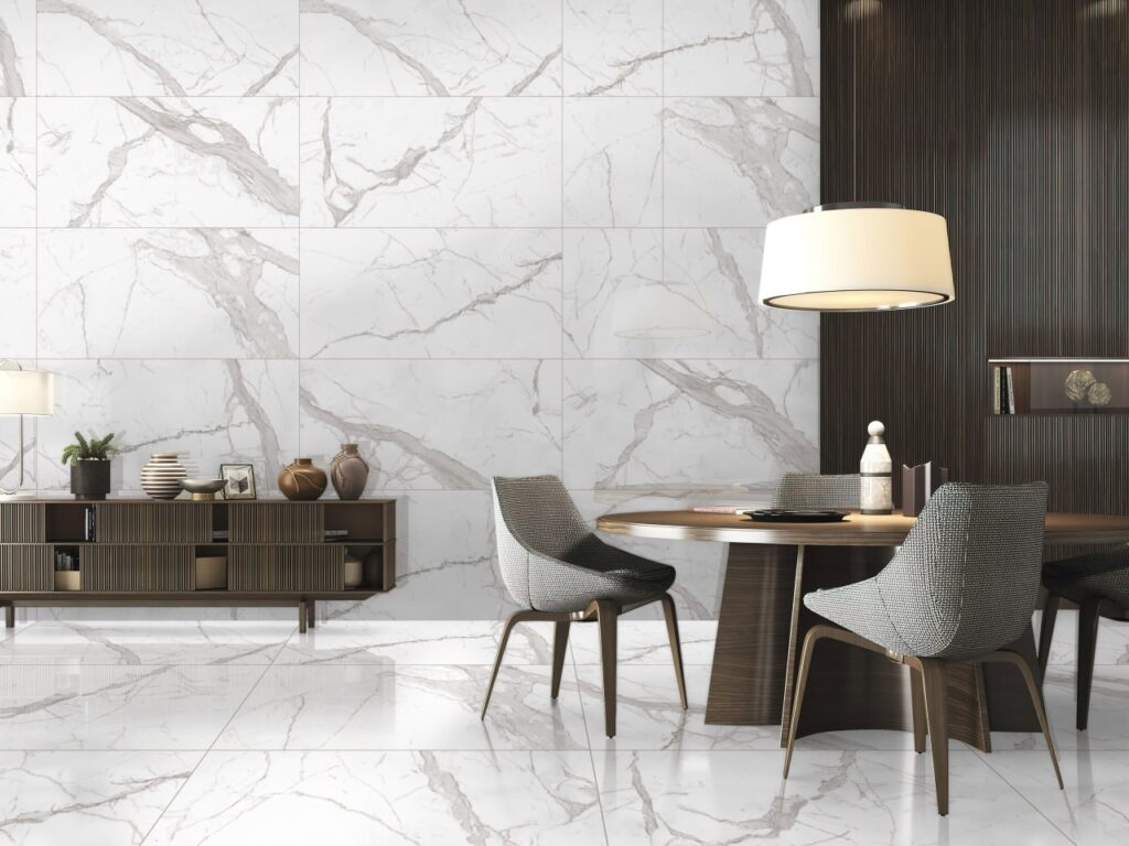 Installing Polished Glazed Porcelain Tiles